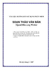Tài liệu hướng dẫn sử dụng phần mềm soạn thảo văn bản OpenOffice org