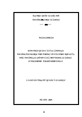 Đề tài Biện pháp quản lý của lãnh đạo trường THPT về việc phối hợp giữa nhà trường, gia đình và xã hội trong giáo dục ở thành phố Thái Bình hiện nay