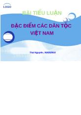 Đề tài Đặc điểm các dân tộc Việt Nam