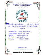 Đề tài Hình thành năng lực và thói quen viết đúng chính tả cho học sinh lớp 4