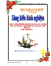 Đề tài Một số kinh nghiệm nhỏ để rèn kỹ năng cảm thụ thơ văn cho học sinh thông qua thơ trữ tình hiện đại ở học sinh lớp 9