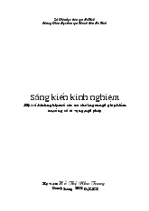 Đề tài Một số kinh nghiệm về các trò chơi ngôn ngữ giúp kiểm tra,củng cố từ vựng, ngữ pháp