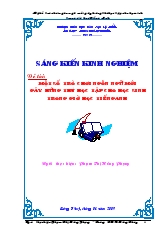 Đề tài Một số trò chơi ngôn ngữ mới gây hứng thú học tập cho học sinh trong giờ học Tiếng Anh