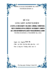 Đề tài Nâng cao chất lượng giáo dục âm nhạc thông qua việc cải biên, sáng tác một số trò chơi và thông qua đời sống hằng ngày đối với trẻ mẫu giáo nhỡ nhì trường Mầm non1.6 thành phố Hạ Long