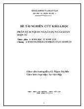 Đề tài Phân tích nội dung xây dựng giáo án điện tử