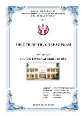Đề tài Phúc trình thực tập sư phạm - Trường trung cấp nghề Thủ Đức