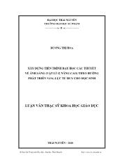 Luận văn Xây dựng tiến trình dạy học các thuyết về ánh sáng (Vật lý 12 nâng cao) theo hướng phát triển năng lực tư duy cho học sinh