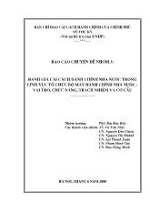 Báo cáo Đánh giá cải cách hành chính nhà nước trong lĩnh vực tổ chức bộ máy hành chính nhà nước – vai trò, chức năng, trách nhiệm và cơ cầu