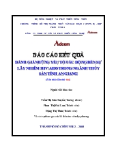 Báo cáo Đánh giá những yếu tố tác động đến sự lây nhiễm HIV/AIDS trong ngành thủy sản tỉnh An Giang (bản thảo lần thứ hai)
