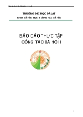 Báo cáo Thực tập Trung tâm bảo trợ xã hội tỉnh Khánh Hòa