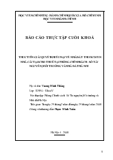 Báo cáo Thực tiễn giải quyết khiếu nại về nhà đất thuộc diện nhà cải tạo cho thuê tại Phòng Chính sách - Sở Tài nguyên, Môi trường và Nhà đất Hà Nội