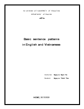 Basic sentence patterns in English and Vietnamese (các thì cơ bản trong tiếng Anh và tiếng Việt)