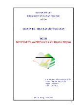 Chuyên đề Bút pháp trào phúng của vũ trọng phụng
