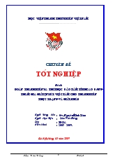 Chuyên đề Đoàn thanh niên xã Thái Học huyện Bảo Lâm tỉnh Cao Bằng tham gia giải quyết việc làm cho thanh niên Thực trạng và giải pháp