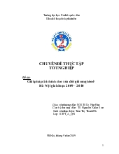 Chuyên đề Giải pháp tài chính cho xóa đói giảm nghèo ở Hà Nội giai đoạn 2009 – 2010