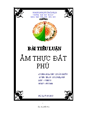 Đề tài Ẩm thực đất Phú