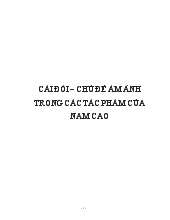 Đề tài Cái đói - Chủ đề ám ảnh trong nhiều tác phẩm của Nam Cao