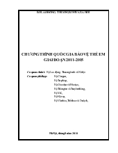 Đề tài Chương trình quốc gia bảo vệ trẻ em giai đoạn 2011 - 2015