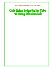 Đề tài Cuộc khủng hoảng tên lửa Cuba và những điều chưa hề được biết đến