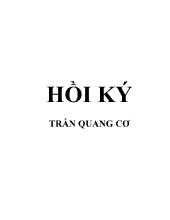 Đề tài Hồi ký Trần Quang Cơ