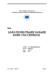 Đề tài Lòng trung thành và hành động của chúng ta