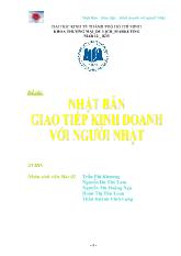 Đề tài Nhật Bản giao tiếp kinh doanh với người Nhật