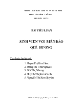 Đề tài Sinh viên với biển đảo quê hương