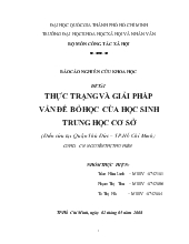Đề tài Thực trạng và giải pháp vấn đề bỏ học của học sinh THCS