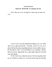 Đề tài Vai trò của Hồ Chí Minh với cách mạng Việt Nam 1930-1939