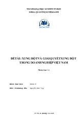 Đề tài Xung đột và giải quyết xung đột trong doanh nghiệp Việt Nam