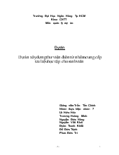 Dự án xây dựng thư viện điện tử nhằm cung cấp tài liệu học tập cho sinh viên