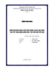 Khóa luận Bước đầu ứng dụng liệu pháp hành vi vào can thiệp cho trẻ tăng động giảm chú ý độ tuổi đầu tiểu học
