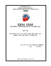 Khóa luận Đặc điểm của các cuộc xung đột khu vực trong quan hệ quốc tế hiện đại