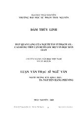 Luận văn Hát quan lang của người tày ở thạch an - Cao bằng tiếp cận dưới góc độ văn học dân gian