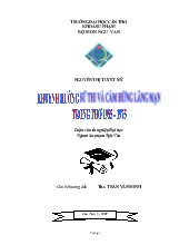 Luận văn Khuynh hướng sử thi và cảm hứng lãng mạn trong thơ 1955 - 1975