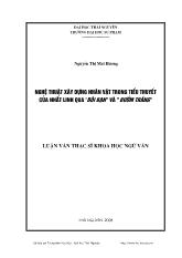Luận văn Nghệ thuật xây dựng nhân vật trong tiểu thuyết của Nhất Linh qua Đôi bạn và Bướm trắng