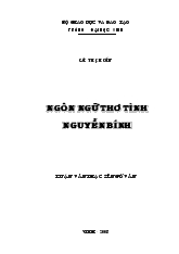 Luận văn Ngôn ngữ thơ tình Nguyễn Bính