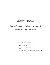 Tiểu luận Hình tượng con rồng trong các triều đại phong kiến