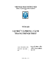 Tiểu luận Lịch sử và phong cách trang trí nội thất