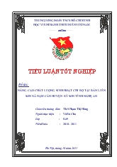 Tiểu luận Nâng cao chất lượng sinh hoạt chi bộ tại bản Liên Sơn xã Nậm Càn huyện Kỳ Sơn tỉnh Nghệ An