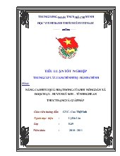 Tiểu luận Nâng cao hiệu quả hoạt động của Hội nông dân – xã Đoọc Mạy – huyện Kỳ Sơn – tỉnh Nghệ An