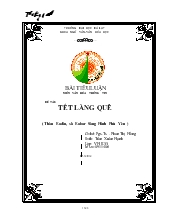 Tiểu luận Tết làng quê