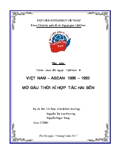 Tiểu luận Việt nam – Asean 1986 – 1995 mở đầu thời kì hợp tác hai bên