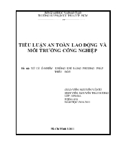 Tiểu luận Xử lý ô nhiễm không khí bằng phương pháp thiêu đốt