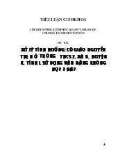 Tiểu luận Xử lý tình huống: cô giáo nguyễn thị m ở trườngTHCS z, xã B, huyện K, tỉnh I sử dụng văn bằng không hợp pháp