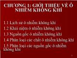 Bài giảng ô nhiễm không khí