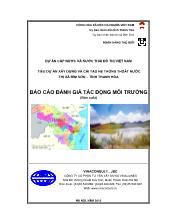 Báo cáo Đánh giá tác động môi trường dự án xây dựng và cải tạo hệ thống thoát nước thị xã Bỉm Sơn - Tỉnh Thanh Hóa