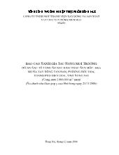 Báo cáo Đánh giá tác động môi trường dự án đầu tư tăng độ sâu khai thác đến mức -60m mỏ đá xây dự ng tân bản, phường Bửu Hòa, thành phố Biên Hoà, tỉnh Đồng Nai (công suất 1.800.000m 3 / năm)