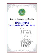 Báo cáo Tham quan nhận thức- Hành trình sinh thái môi trường