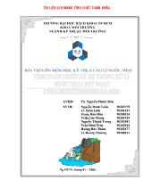 Báo cáo Tính toán thiết kế hệ thống xử lý nước thải nhà máy sản xuất bột ngọt 23000m3/ngày đêm (kèm bản vẽ)